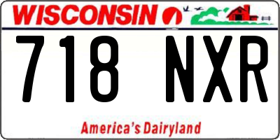 WI license plate 718NXR