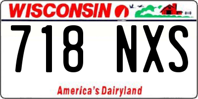 WI license plate 718NXS