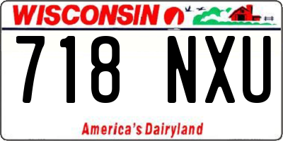 WI license plate 718NXU