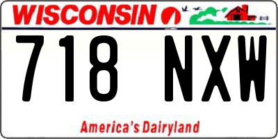 WI license plate 718NXW