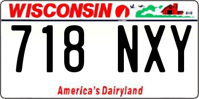 WI license plate 718NXY