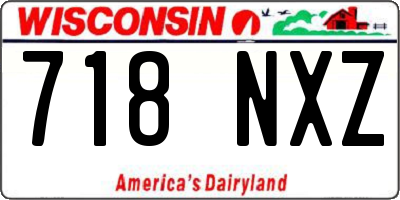 WI license plate 718NXZ