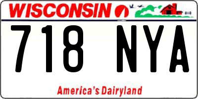 WI license plate 718NYA