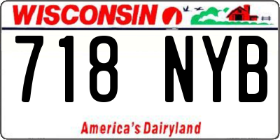 WI license plate 718NYB