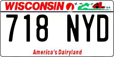 WI license plate 718NYD