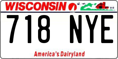WI license plate 718NYE