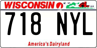WI license plate 718NYL