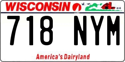 WI license plate 718NYM