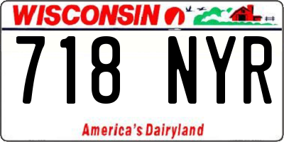 WI license plate 718NYR