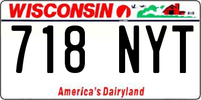 WI license plate 718NYT