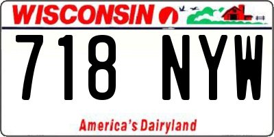 WI license plate 718NYW