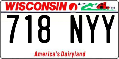 WI license plate 718NYY