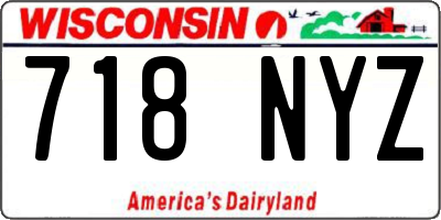 WI license plate 718NYZ
