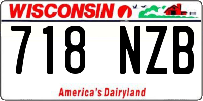 WI license plate 718NZB