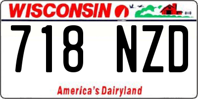 WI license plate 718NZD