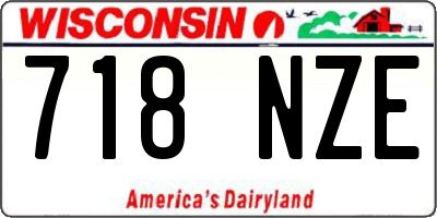 WI license plate 718NZE