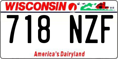 WI license plate 718NZF