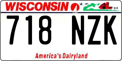 WI license plate 718NZK