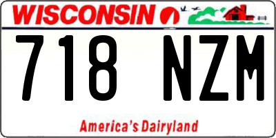 WI license plate 718NZM