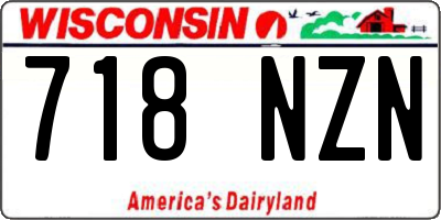 WI license plate 718NZN