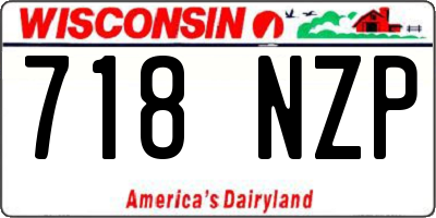 WI license plate 718NZP