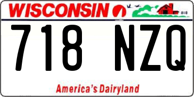 WI license plate 718NZQ
