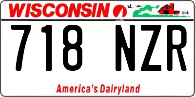 WI license plate 718NZR