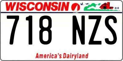 WI license plate 718NZS