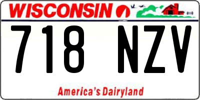 WI license plate 718NZV