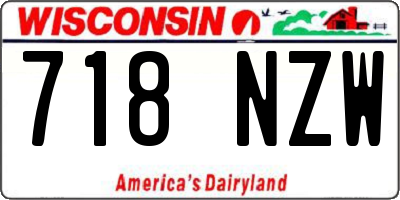 WI license plate 718NZW