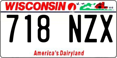 WI license plate 718NZX