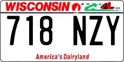 WI license plate 718NZY