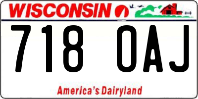 WI license plate 718OAJ