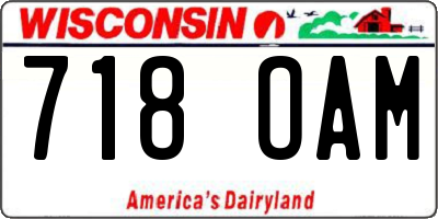WI license plate 718OAM