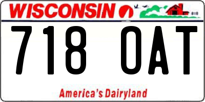 WI license plate 718OAT