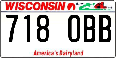 WI license plate 718OBB