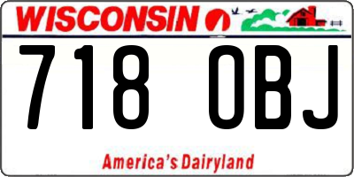 WI license plate 718OBJ