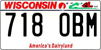 WI license plate 718OBM