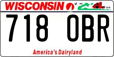 WI license plate 718OBR
