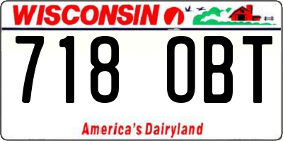 WI license plate 718OBT