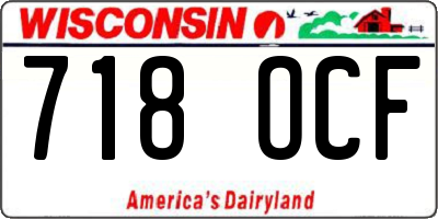 WI license plate 718OCF