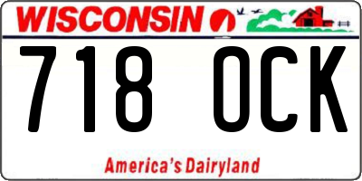 WI license plate 718OCK