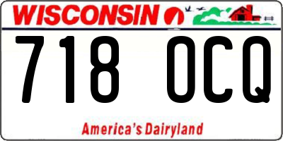 WI license plate 718OCQ