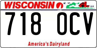 WI license plate 718OCV