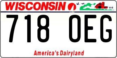 WI license plate 718OEG