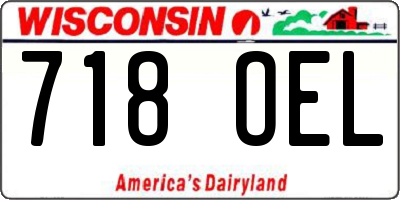 WI license plate 718OEL