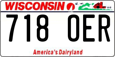 WI license plate 718OER