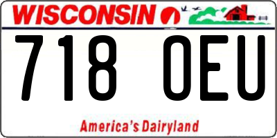 WI license plate 718OEU