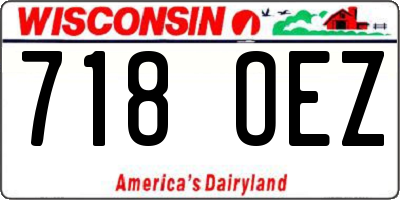 WI license plate 718OEZ