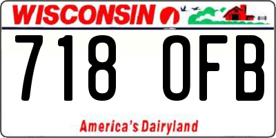 WI license plate 718OFB